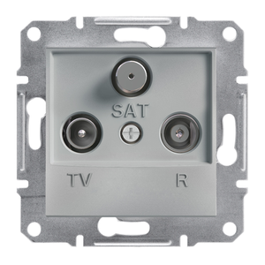 Розетка TV-R-SAT проходная (8 dB) алюминий ASFORA Schneider Electric